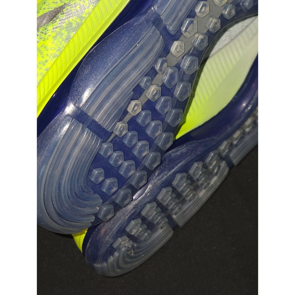 Nike Zoom All Out Flyknit Women Running Shoes Neon Yellow Gray Mid Top Athletic - Picture 11 of 12